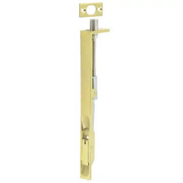 Click Here To Enlarge This Photo Of JSS51PVD Frelan Hardware Polished Brass (SS) Lever Action Flush Bolt 203mm x 20mm Square Forend