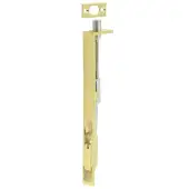 JSS51PVD Frelan Hardware Polished Brass (SS) Lever Action Flush Bolt 203mm x 20mm Square Forend