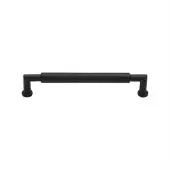 C0319 101-BKMT Heritage Brass Cabinet Pull Bauhaus Round Design 101mm ctc Matt Black Finish