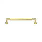 C0319 101-PB Heritage Brass Cabinet Pull Bauhaus Round Design 101mm ctc Polished Brass Finish