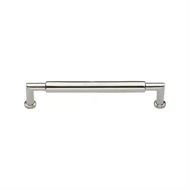 Click Here To Enlarge This Photo Of C0319 101-PNF Heritage Brass Cabinet Pull Bauhaus Round Design 101mm ctc Polished Nickel Finish