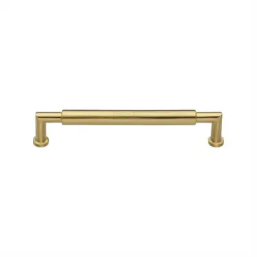 Click Here To Enlarge This Photo Of C0319 101-SB Heritage Brass Cabinet Pull Bauhaus Round Design 101mm ctc Satin Brass Finish