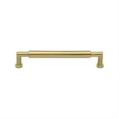C0319 101-SB Heritage Brass Cabinet Pull Bauhaus Round Design 101mm ctc Satin Brass Finish