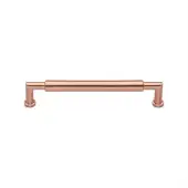 C0319 101-SRG Heritage Brass Cabinet Pull Bauhaus Round Design 101mm ctc Satin Rose Gold Finish