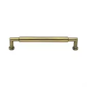 C0319 152-AT Heritage Brass Cabinet Pull Bauhaus Round Design 152mm ctc Antique Brass Finish