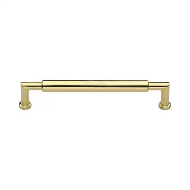 Click Here To Enlarge This Photo Of C0319 152-PB Heritage Brass Cabinet Pull Bauhaus Round Design 152mm ctc Polished Brass Finish