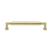 C0319 152-PB Heritage Brass Cabinet Pull Bauhaus Round Design 152mm ctc Polished Brass Finish