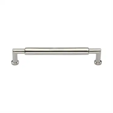 Click Here To Enlarge This Photo Of C0319 152-PNF Heritage Brass Cabinet Pull Bauhaus Round Design 152mm ctc Polished Nickel Finish