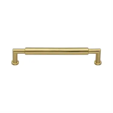 Click Here To Enlarge This Photo Of C0319 152-SB Heritage Brass Cabinet Pull Bauhaus Round Design 152mm ctc Satin Brass Finish