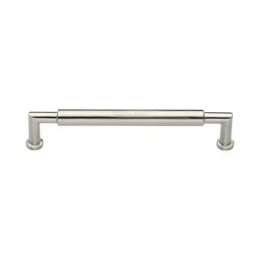 Click Here To Enlarge This Photo Of C0319 152-SN Heritage Brass Cabinet Pull Bauhaus Round Design 152mm ctc Satin Nickel Finish