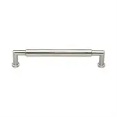 C0319 152-SN Heritage Brass Cabinet Pull Bauhaus Round Design 152mm ctc Satin Nickel Finish