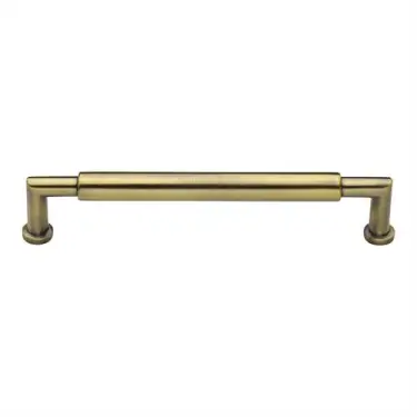 Click Here To Enlarge This Photo Of C0319 203-AT Heritage Brass Cabinet Pull Bauhaus Round Design 203mm ctc Antique Brass Finish