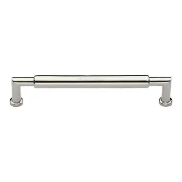 Click Here To Enlarge This Photo Of C0319 203-PNF Heritage Brass Cabinet Pull Bauhaus Round Design 203mm ctc Polished Nickel Finish