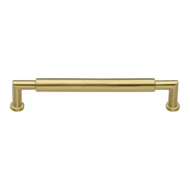 Click Here To Enlarge This Photo Of C0319 203-SB Heritage Brass Cabinet Pull Bauhaus Round Design 203mm ctc Satin Brass Finish