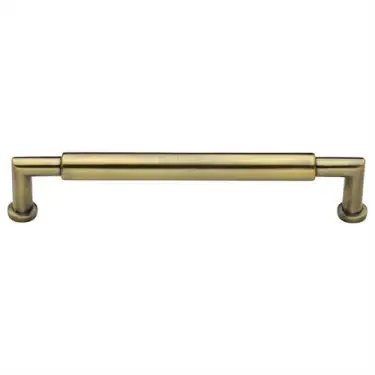 Click Here To Enlarge This Photo Of C0319 254-AT Heritage Brass Cabinet Pull Bauhaus Round Design 254mm ctc Antique Brass Finish