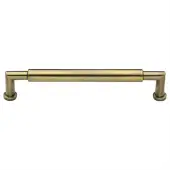 C0319 254-AT Heritage Brass Cabinet Pull Bauhaus Round Design 254mm ctc Antique Brass Finish