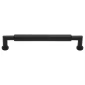C0319 254-BKMT Heritage Brass Cabinet Pull Bauhaus Round Design 254mm ctc Matt Black Finish