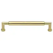 C0319 254-PB Heritage Brass Cabinet Pull Bauhaus Round Design 254mm ctc Polished Brass Finish