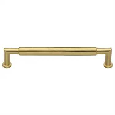 Click Here To Enlarge This Photo Of C0319 254-SB Heritage Brass Cabinet Pull Bauhaus Round Design 254mm ctc Satin Brass Finish