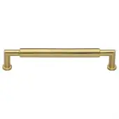 C0319 254-SB Heritage Brass Cabinet Pull Bauhaus Round Design 254mm ctc Satin Brass Finish