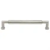 C0319 254-SN Heritage Brass Cabinet Pull Bauhaus Round Design 254mm ctc Satin Nickel Finish
