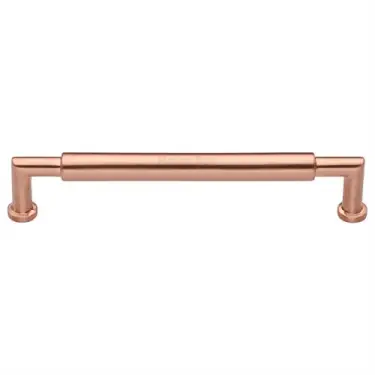 Click Here To Enlarge This Photo Of C0319 254-SRG Heritage Brass Cabinet Pull Bauhaus Round Design 254mm ctc Satin Rose Gold Finish
