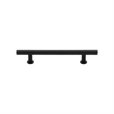 Click Here To Enlarge This Photo Of C0362 128-BKMT Heritage Brass Cabinet Pull T-Bar Design with 16mm Rose 128mm ctc Matt Black Finish