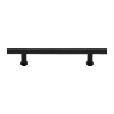Click Here To Enlarge This Photo Of C0362 203-BKMT Heritage Brass Cabinet Pull T-Bar Design with 16mm Rose 203mm ctc Matt Black Finish