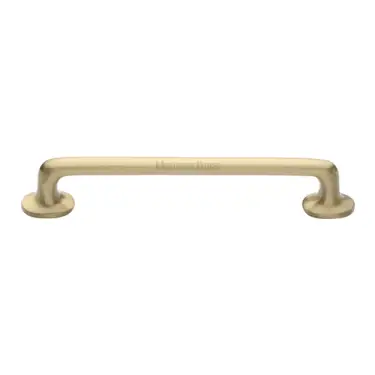 Click Here To Enlarge This Photo Of C0376 256-SB Heritage Brass Cabinet Pull Traditional Design 256mm ctc Satin Brass Finish