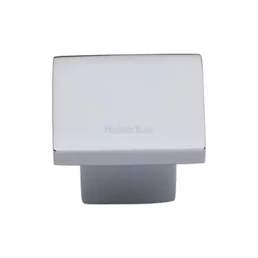 Click Here To Enlarge This Photo Of C1254 32-PC Heritage Brass Cabinet Knob Classic Square Design 32mm Polished Chrome finish
