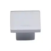 C1254 32-PC Heritage Brass Cabinet Knob Classic Square Design 32mm Polished Chrome finish