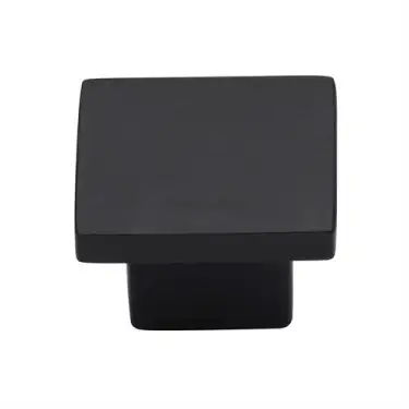 Click Here To Enlarge This Photo Of C1254 40-BKMT Heritage Brass Cabinet Knob Classic Square Design 40mm Matt Black finish
