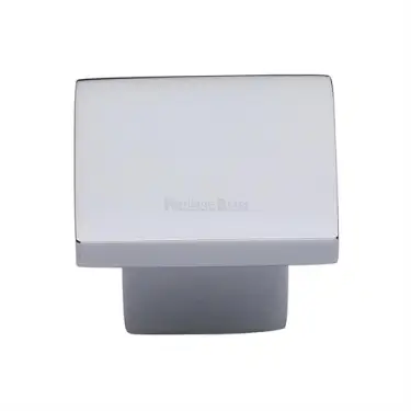 Click Here To Enlarge This Photo Of C1254 40-PC Heritage Brass Cabinet Knob Classic Square Design 40mm Polished Chrome finish