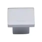 C1254 40-PC Heritage Brass Cabinet Knob Classic Square Design 40mm Polished Chrome finish