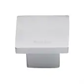 C1254 40-SC Heritage Brass Cabinet Knob Classic Square Design 40mm Satin Chrome finish