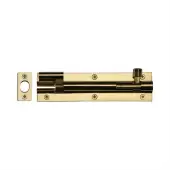 C1594 6-PB Heritage Brass Door Bolt Necked 6" x 1.5" Polished Brass finish