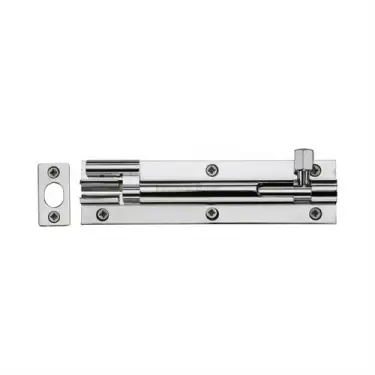 Click Here To Enlarge This Photo Of C1594 6-PC Heritage Brass Door Bolt Necked 6 x 1.5 Polished Chrome finish