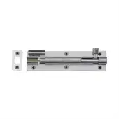C1594 6-SC Heritage Brass Door Bolt Necked 6" x 1.5" Satin Chrome finish