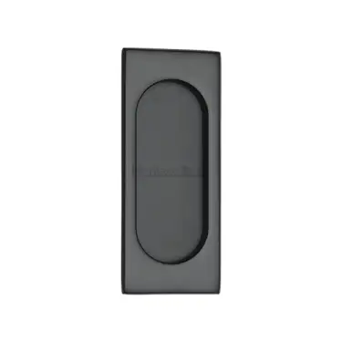 Click Here To Enlarge This Photo Of C1850 105-BKMT Heritage Brass Flush Pull Handle 105mm Matt Black Finish