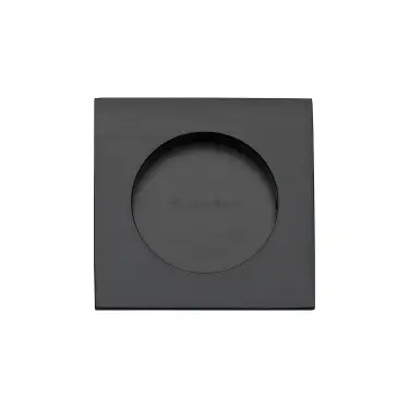 Click Here To Enlarge This Photo Of C1860-BKMT Heritage Brass Square Flush Pull 63.5 x 63.5mm Matt Black finish