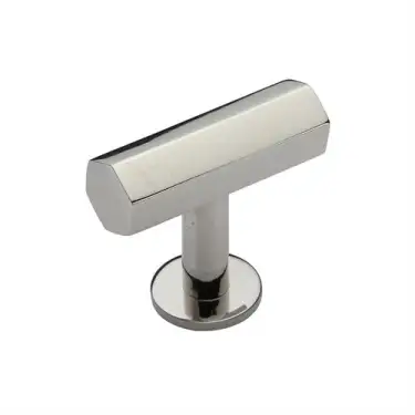 Click Here To Enlarge This Photo Of C2239-PNF Heritage Brass Cabinet Knob Hexagon T-Bar Design with Rose 41mm Polished Nickel finish