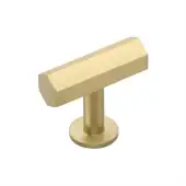 C2239-SB Heritage Brass Cabinet Knob Hexagon T-Bar Design with Rose 41mm Satin Brass finish