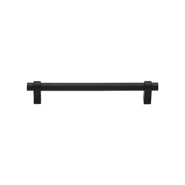 Click Here To Enlarge This Photo Of C2480 128-BKMT Heritage Brass Cabinet Pull Industrial Design 128mm ctc Matt Black Finish