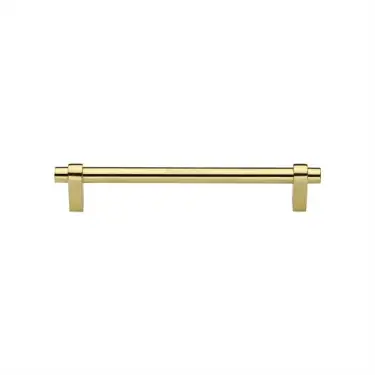 Click Here To Enlarge This Photo Of C2480 128-PB Heritage Brass Cabinet Pull Industrial Design 128mm ctc Polished Brass Finish