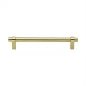 C2480 160-PB Heritage Brass Cabinet Pull Industrial Design 160mm ctc Polished Brass Finish