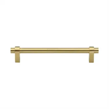 Click Here To Enlarge This Photo Of C2480 160-SB Heritage Brass Cabinet Pull Industrial Design 160mm ctc Satin Brass Finish
