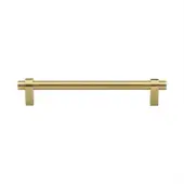 C2480 160-SB Heritage Brass Cabinet Pull Industrial Design 160mm ctc Satin Brass Finish