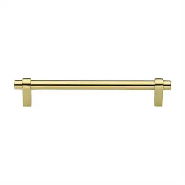 Click Here To Enlarge This Photo Of C2480 192-PB Heritage Brass Cabinet Pull Industrial Design 192mm ctc Polished Brass Finish