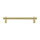 C2480 192-PB Heritage Brass Cabinet Pull Industrial Design 192mm ctc Polished Brass Finish