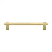 C2480 192-SB Heritage Brass Cabinet Pull Industrial Design 192mm ctc Satin Brass Finish